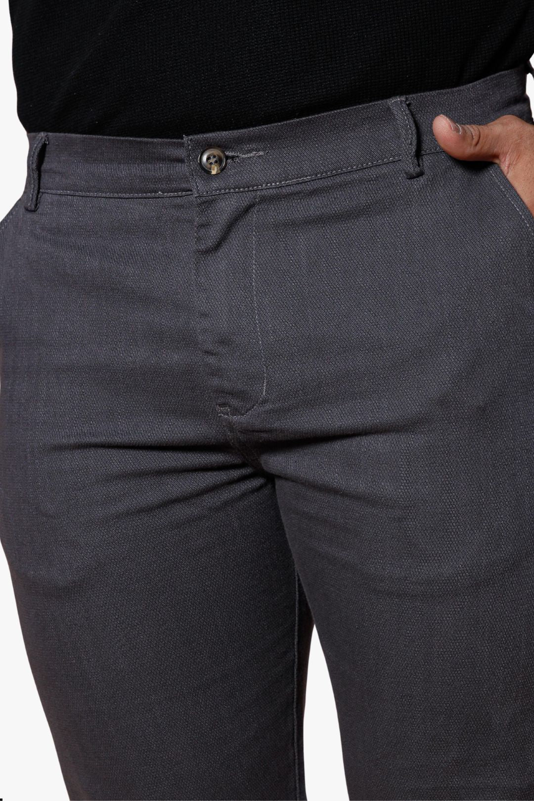 Calça Texturizada Cinza