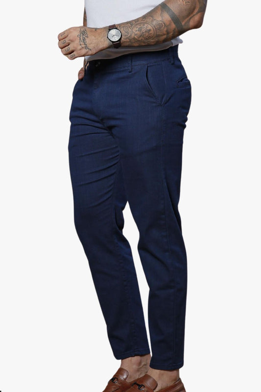 Calça Texturizada Azul