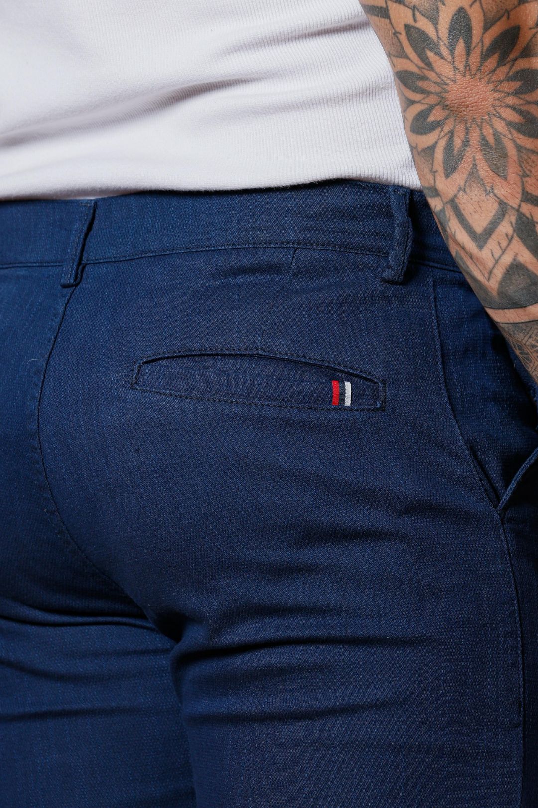 Calça Texturizada Azul