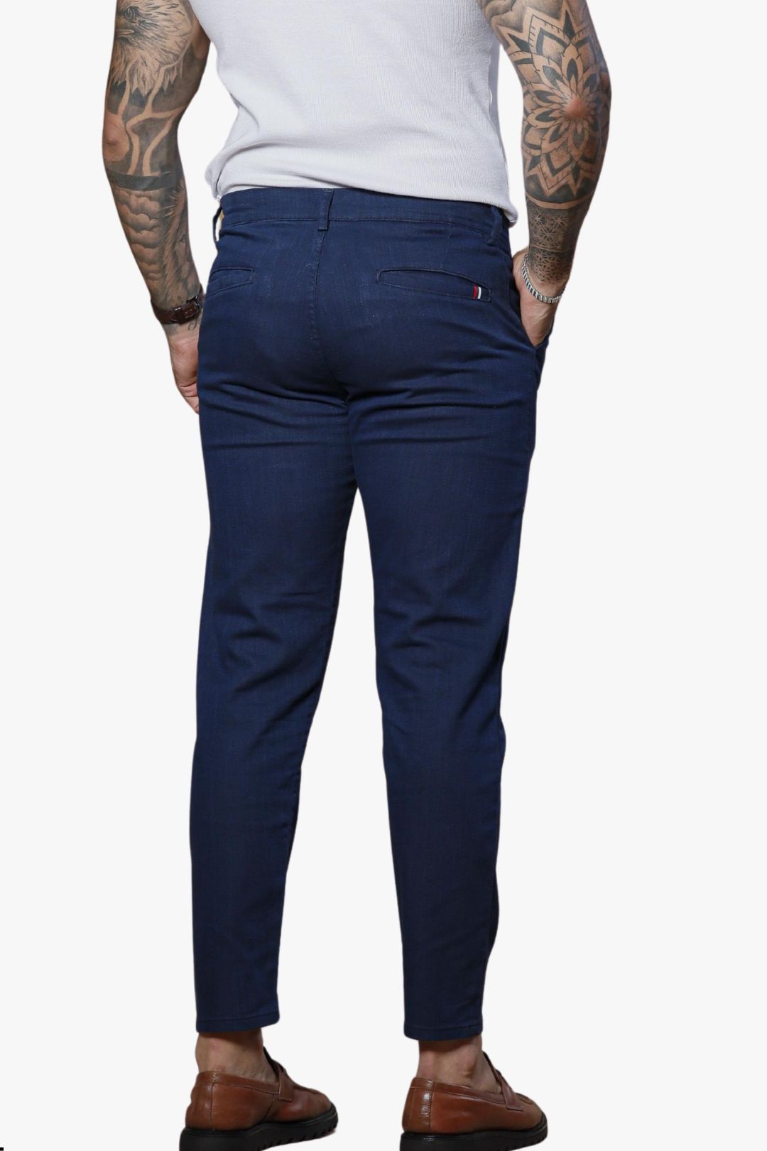 Calça Texturizada Azul