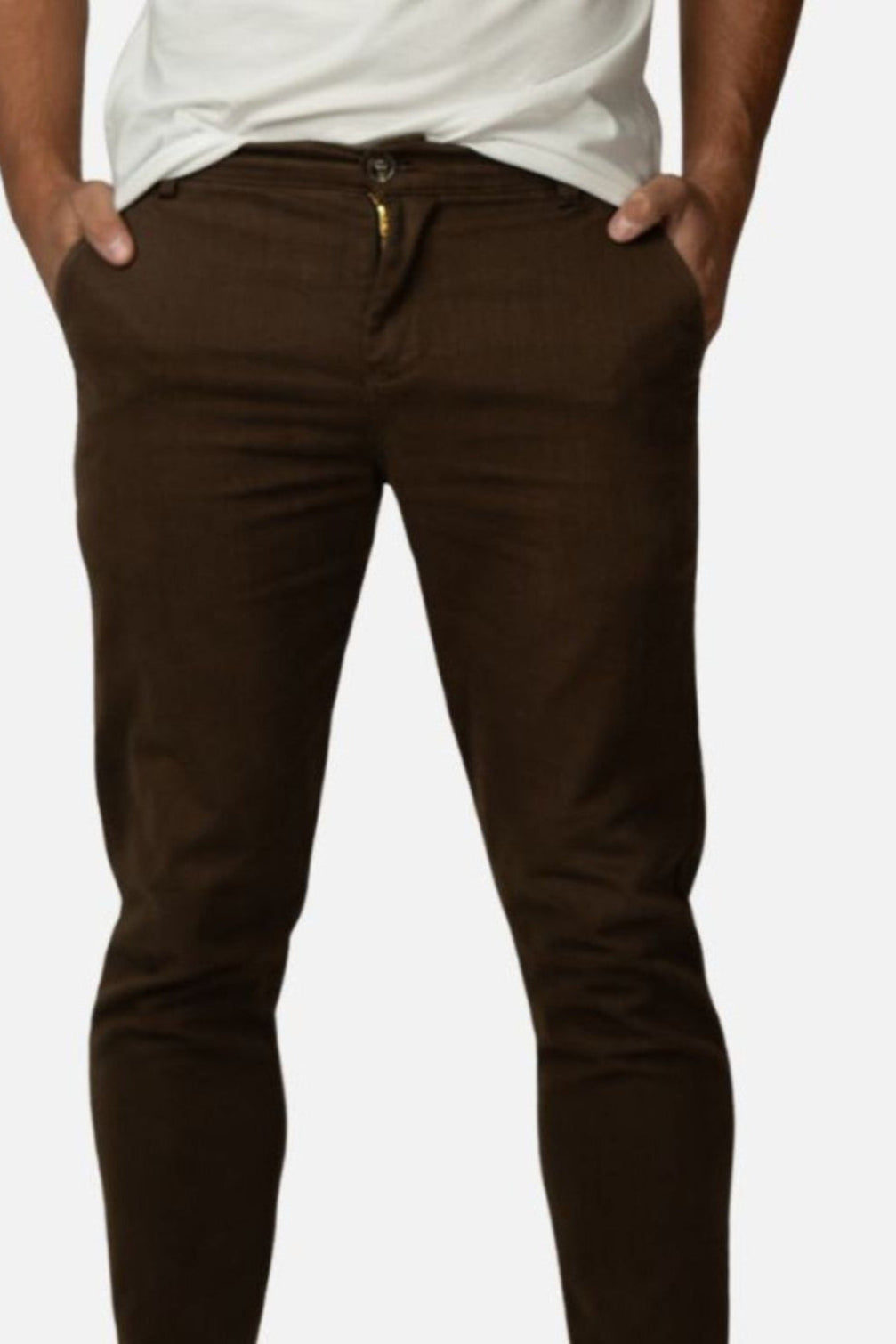 Calça Texturizada Marrom