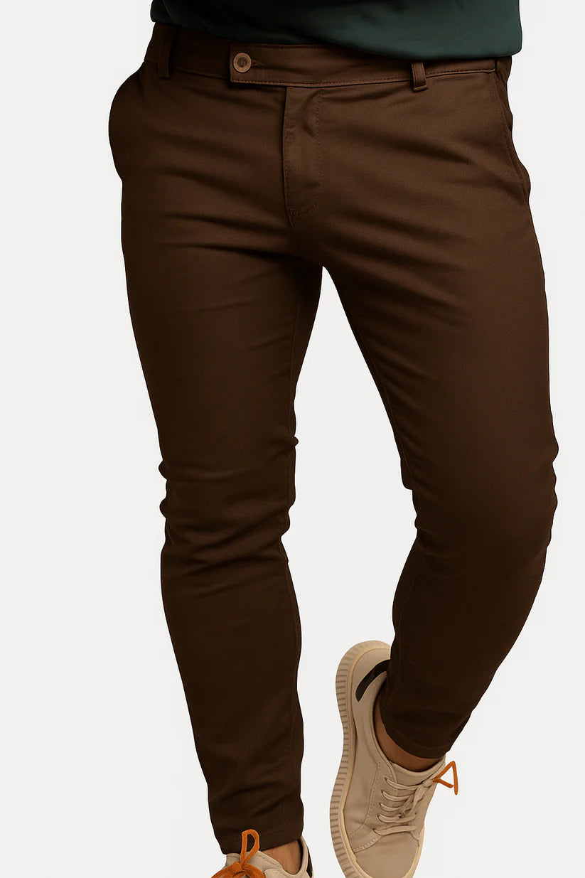 Calça Essential Marrom + Camisa de Algodão Egípcio