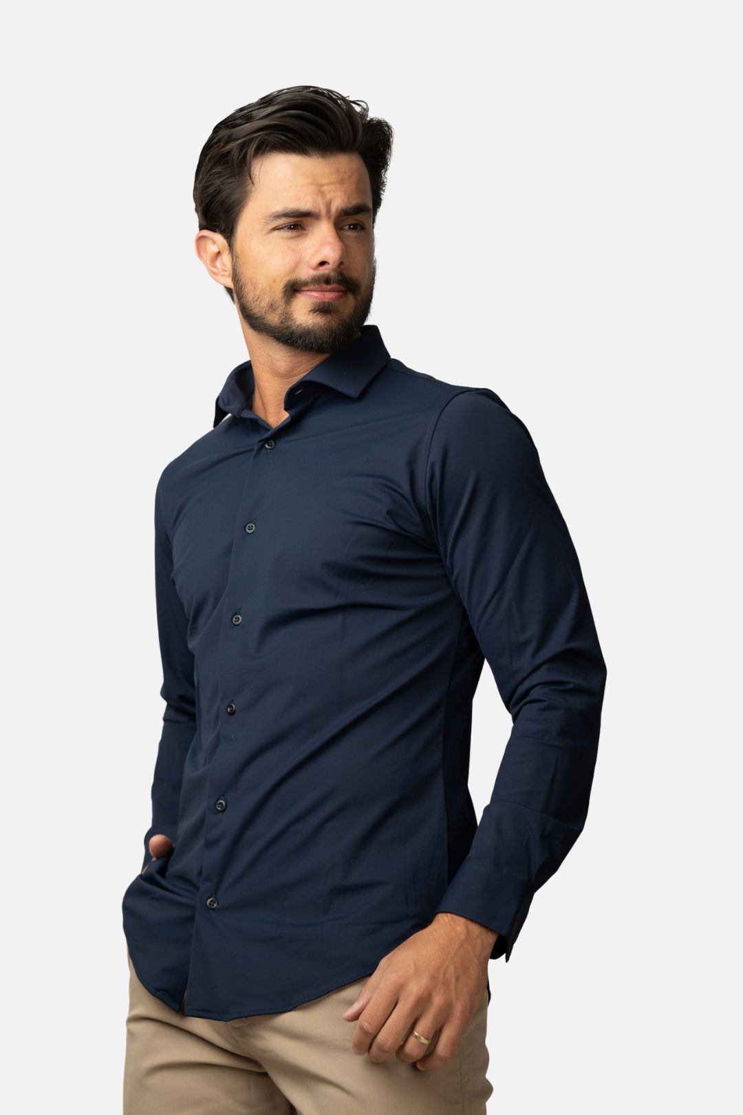 Camisa Social Tech Azul