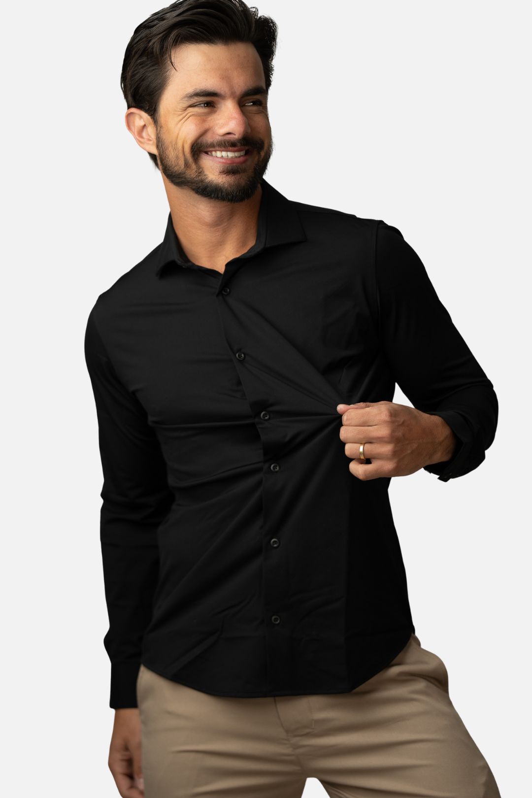 Camisa Social Tech Preta