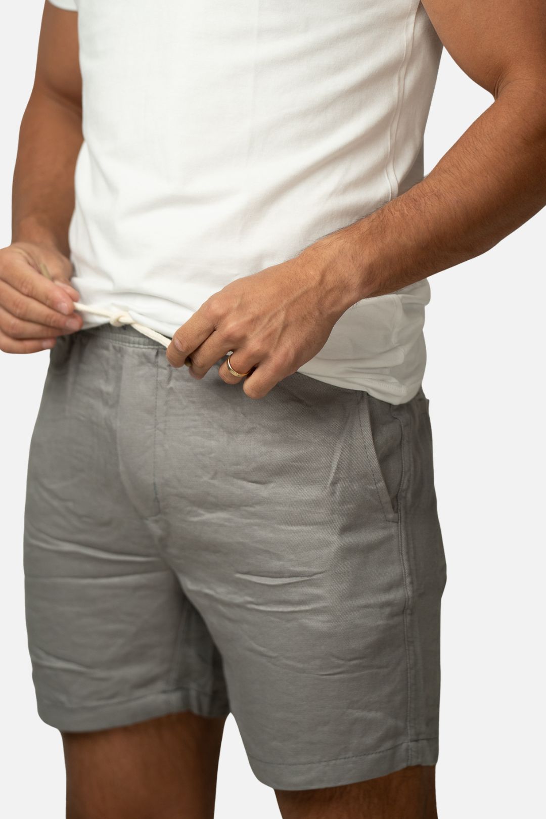 Short Linho Cinza