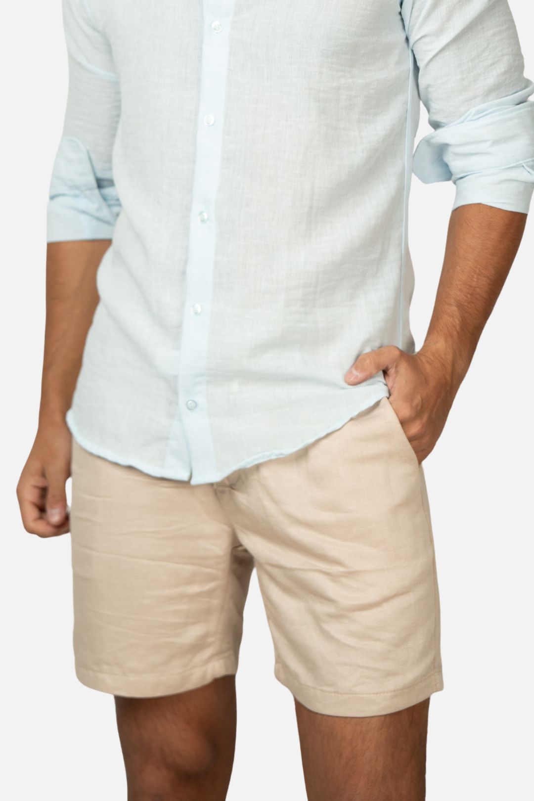 Short Linho Creme