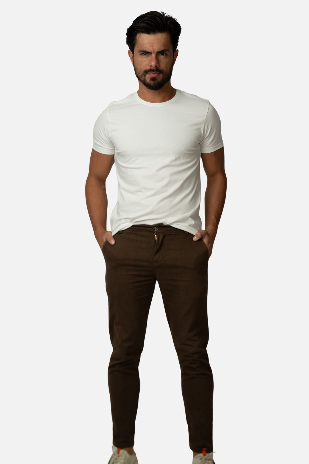 Calça Texturizada Marrom