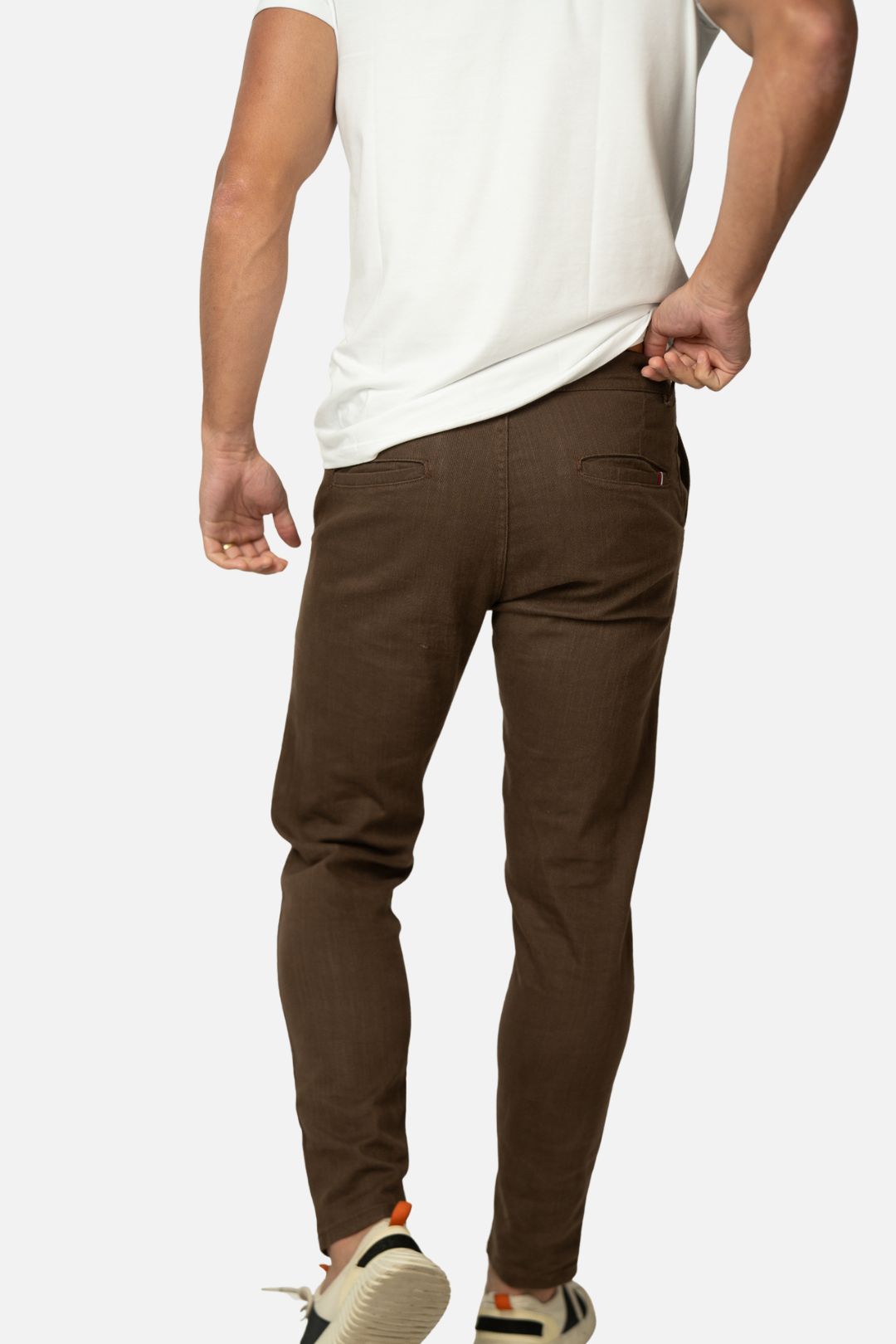 Calça Texturizada Marrom