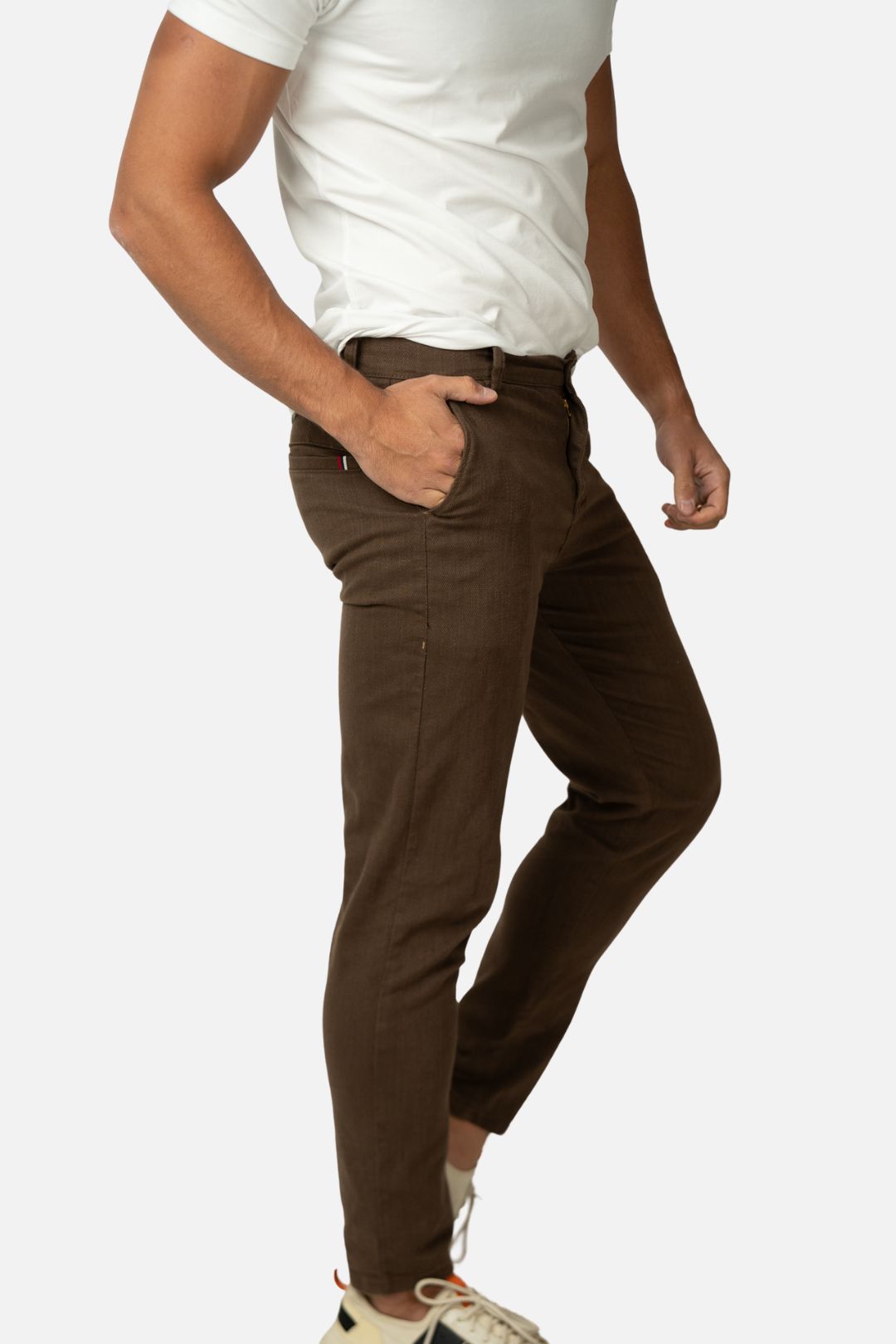 Calça Texturizada Marrom