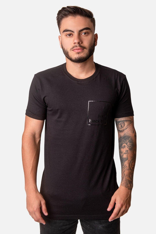 Camiseta Algodão egípcio Just a Black Box Preta - LICS.CO