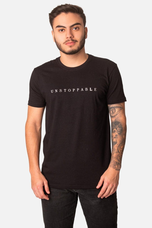 Camiseta Algodão egípcio Unstoppable Preta - LICS.CO