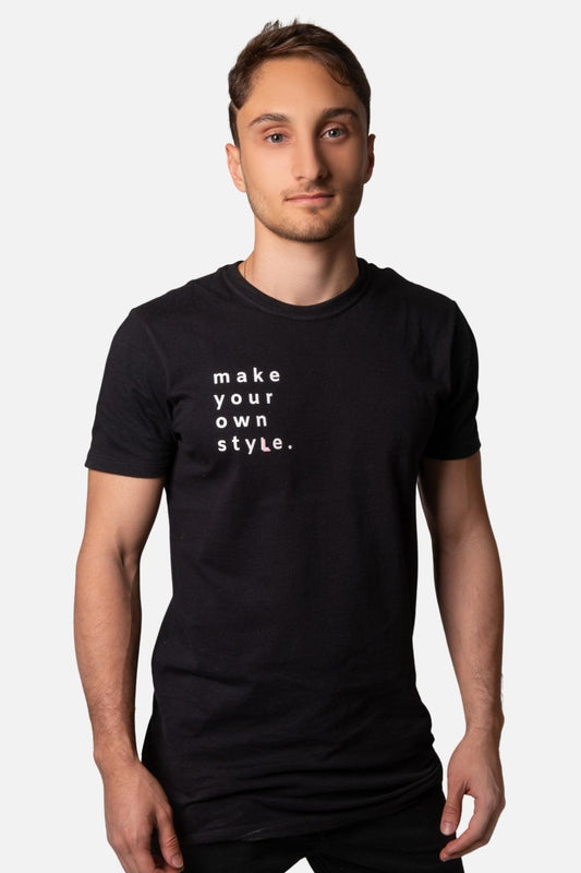 Camiseta Algodão egípcio Make Your Own Style Preta - LICS.CO