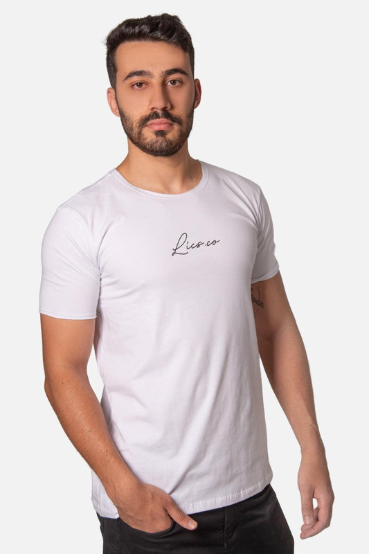 Camiseta Algodão egípcio Signature Branca - LICS.CO