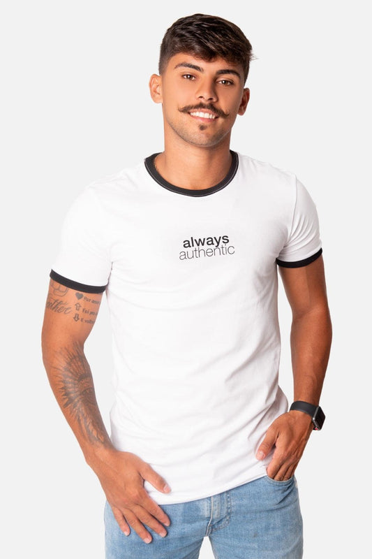 Camiseta Algodão egípcio Always Authentic Branca - LICS.CO