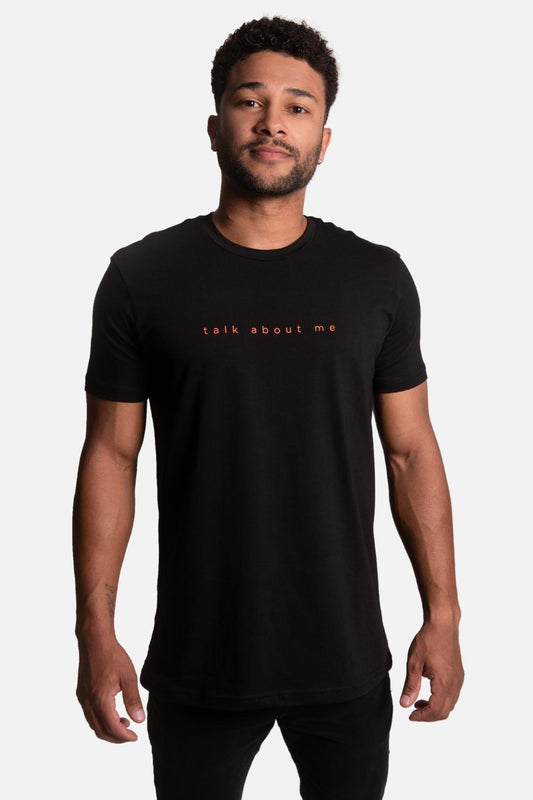 Camiseta Algodão egípcio Talk About Me Preta - LICS.CO