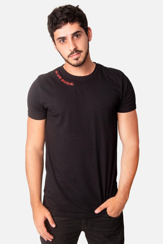 Camiseta Algodão egípcio Gotta Be Kidding Preta - LICS.CO
