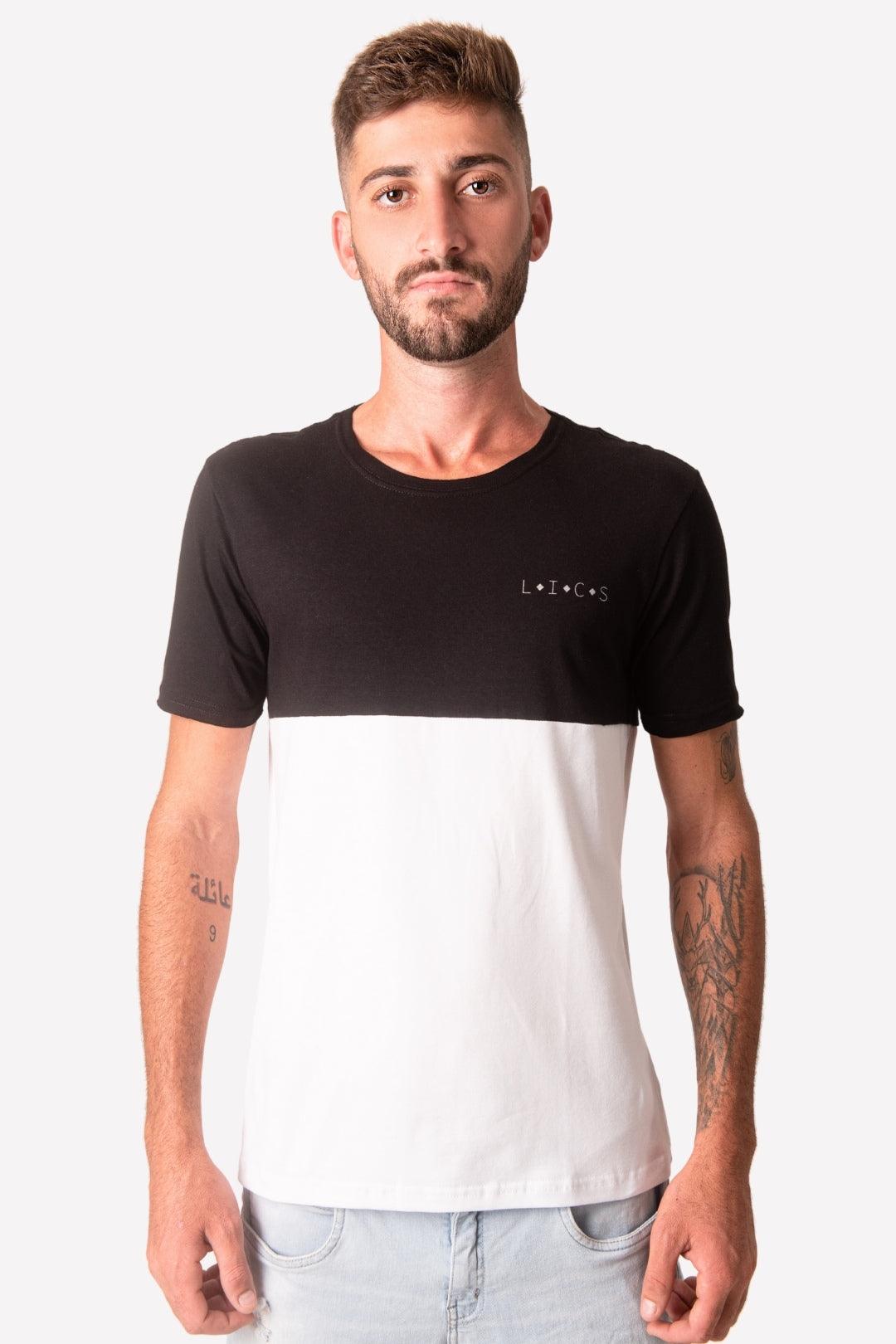 Camiseta Algodão egípcio Diamonds Preta/Branca - LICS.CO