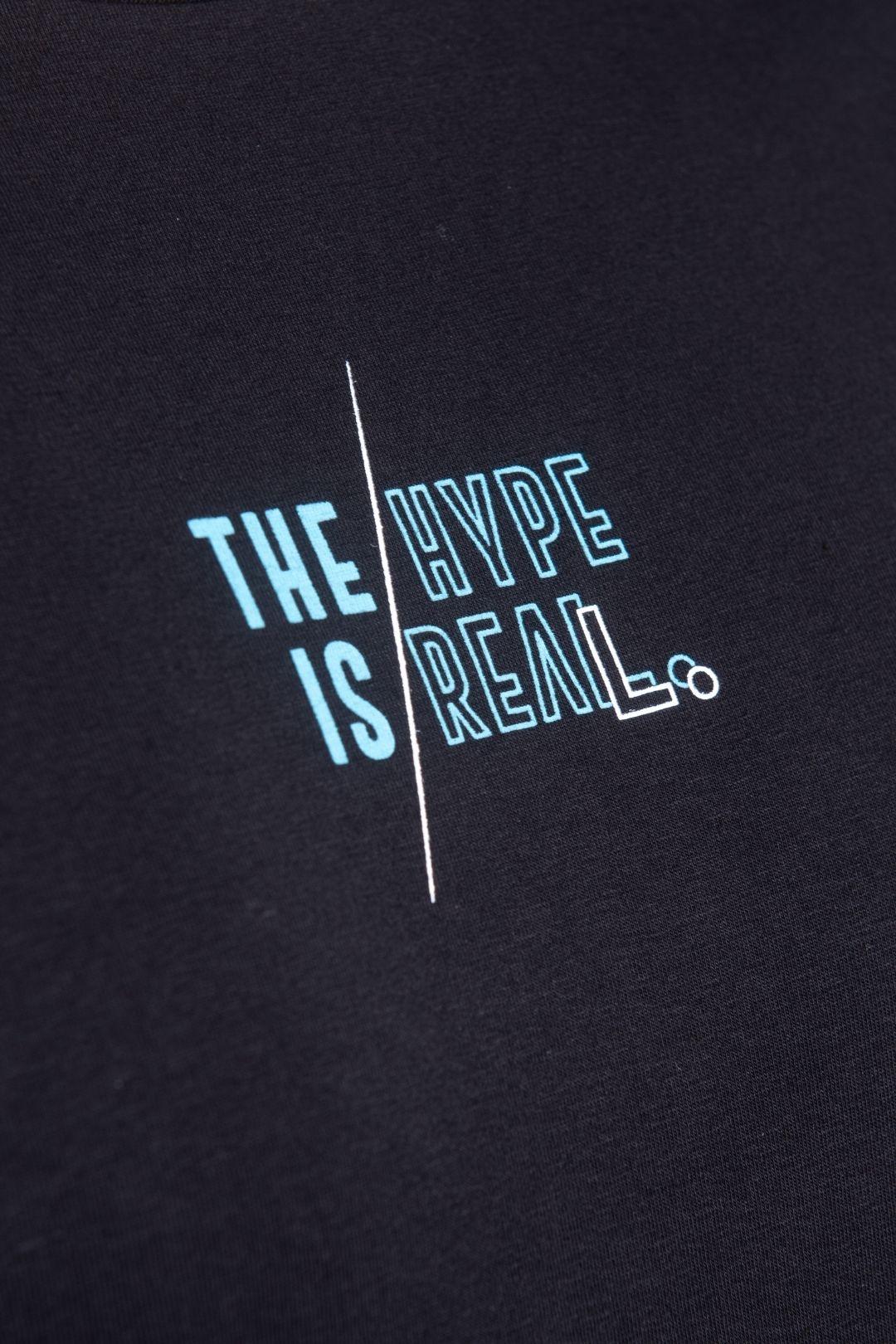 Camiseta Algodão egípcio Hype is Real Preta - LICS.CO