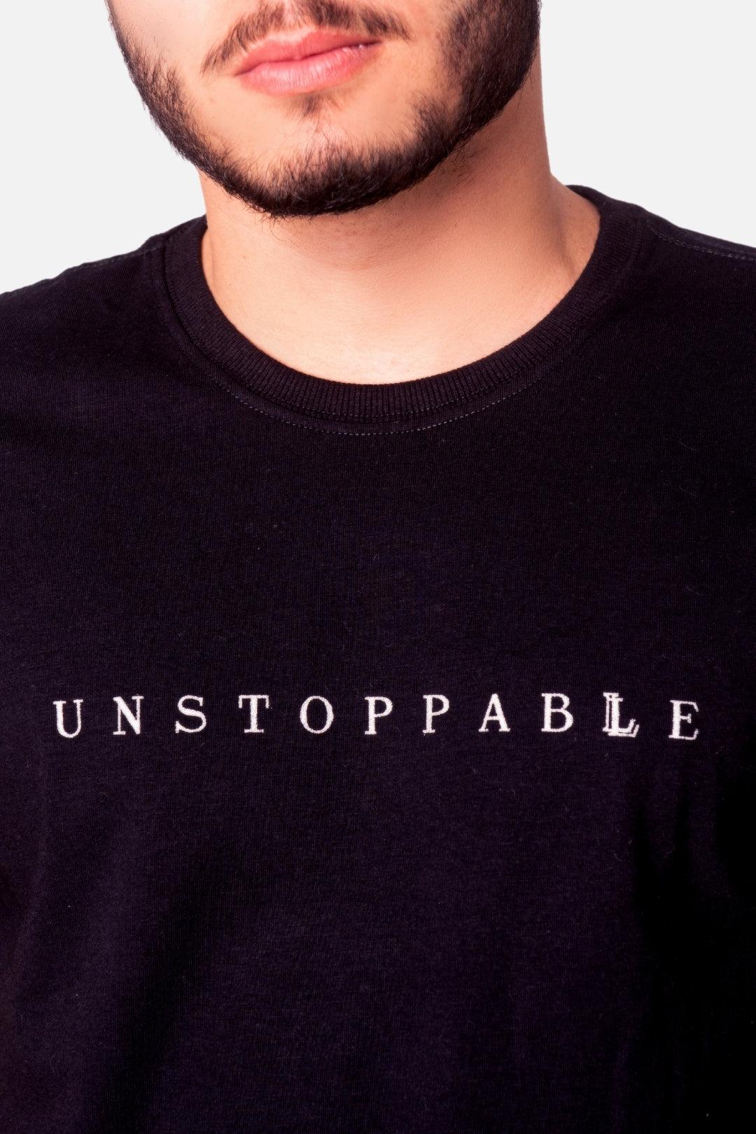 Camiseta Algodão egípcio Unstoppable Preta - LICS.CO