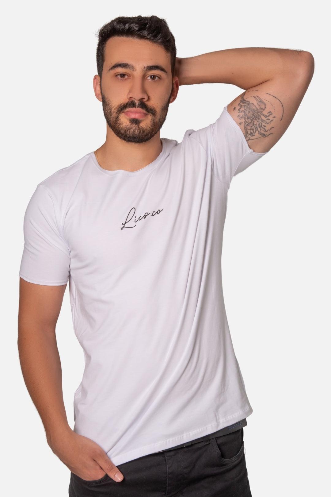Camiseta Algodão egípcio Signature Branca - LICS.CO