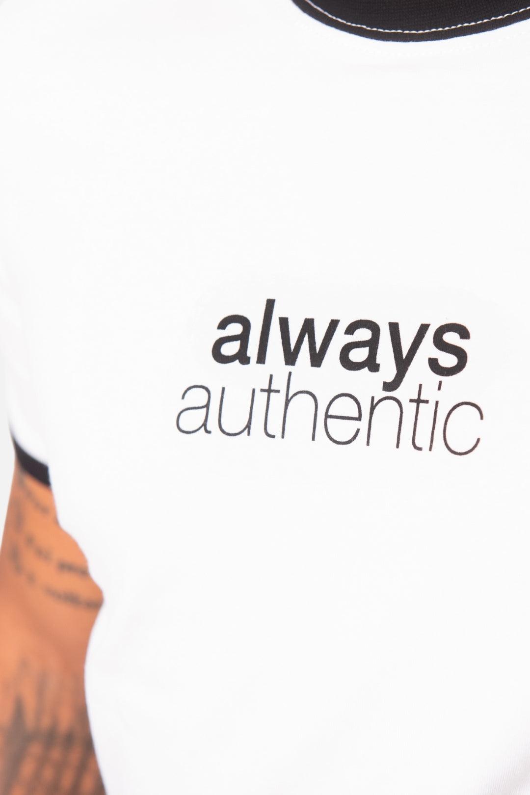 Camiseta Algodão egípcio Always Authentic Branca - LICS.CO
