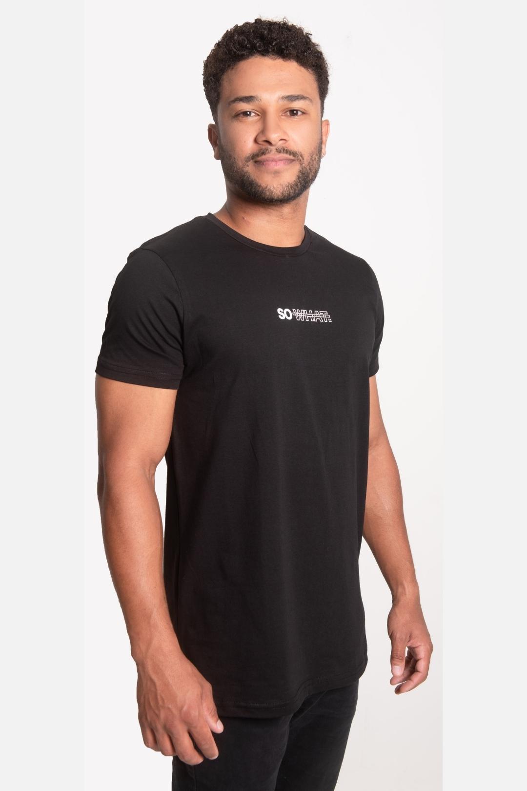 Camiseta Algodão egípcio So What Preta - LICS.CO