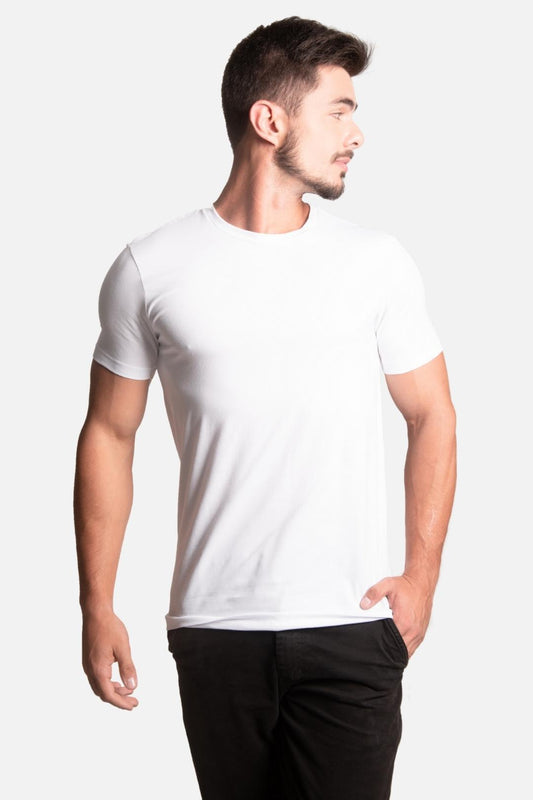 Camiseta Algodão egípcio All White Premium - LICS.CO