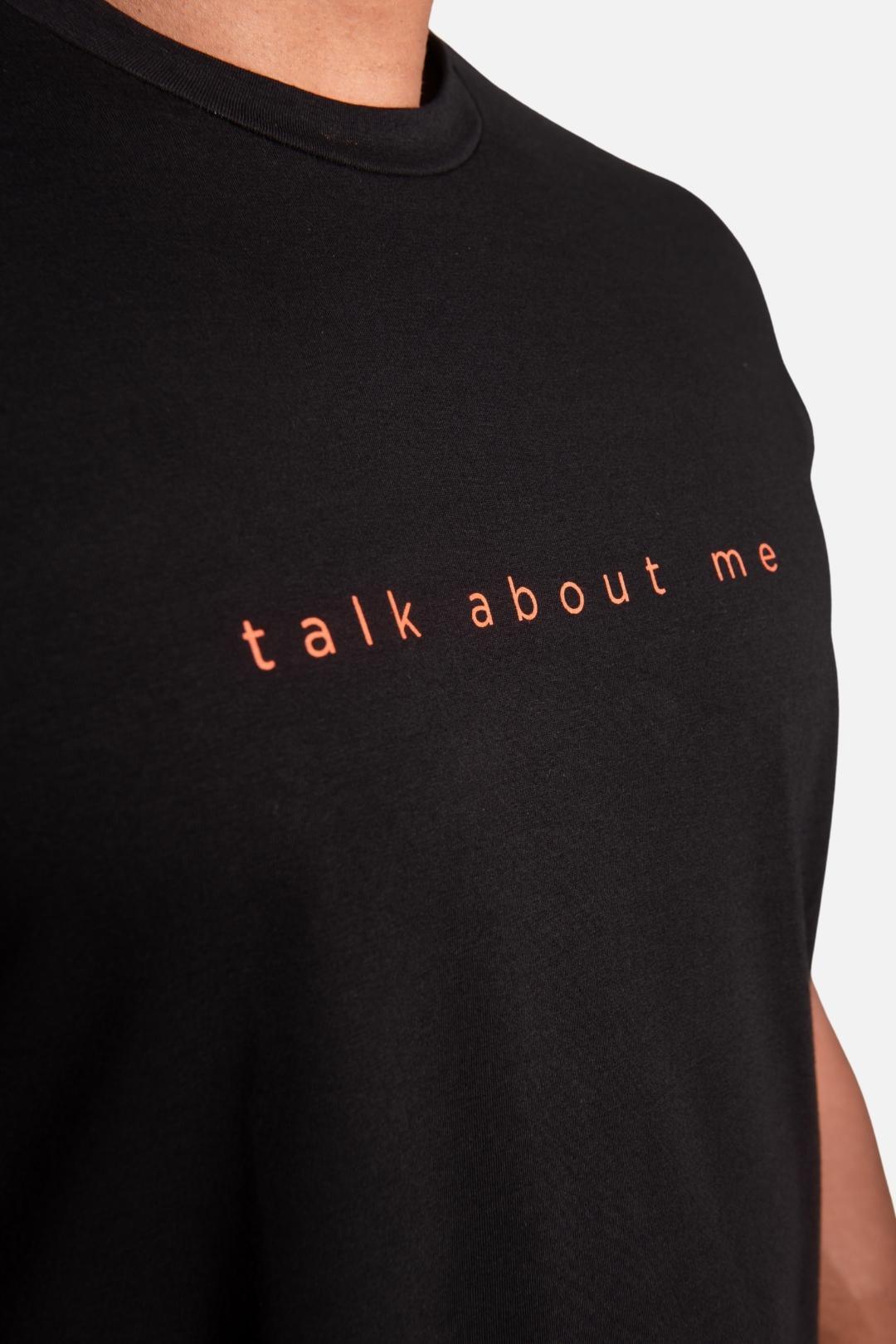 Camiseta Algodão egípcio Talk About Me Preta - LICS.CO