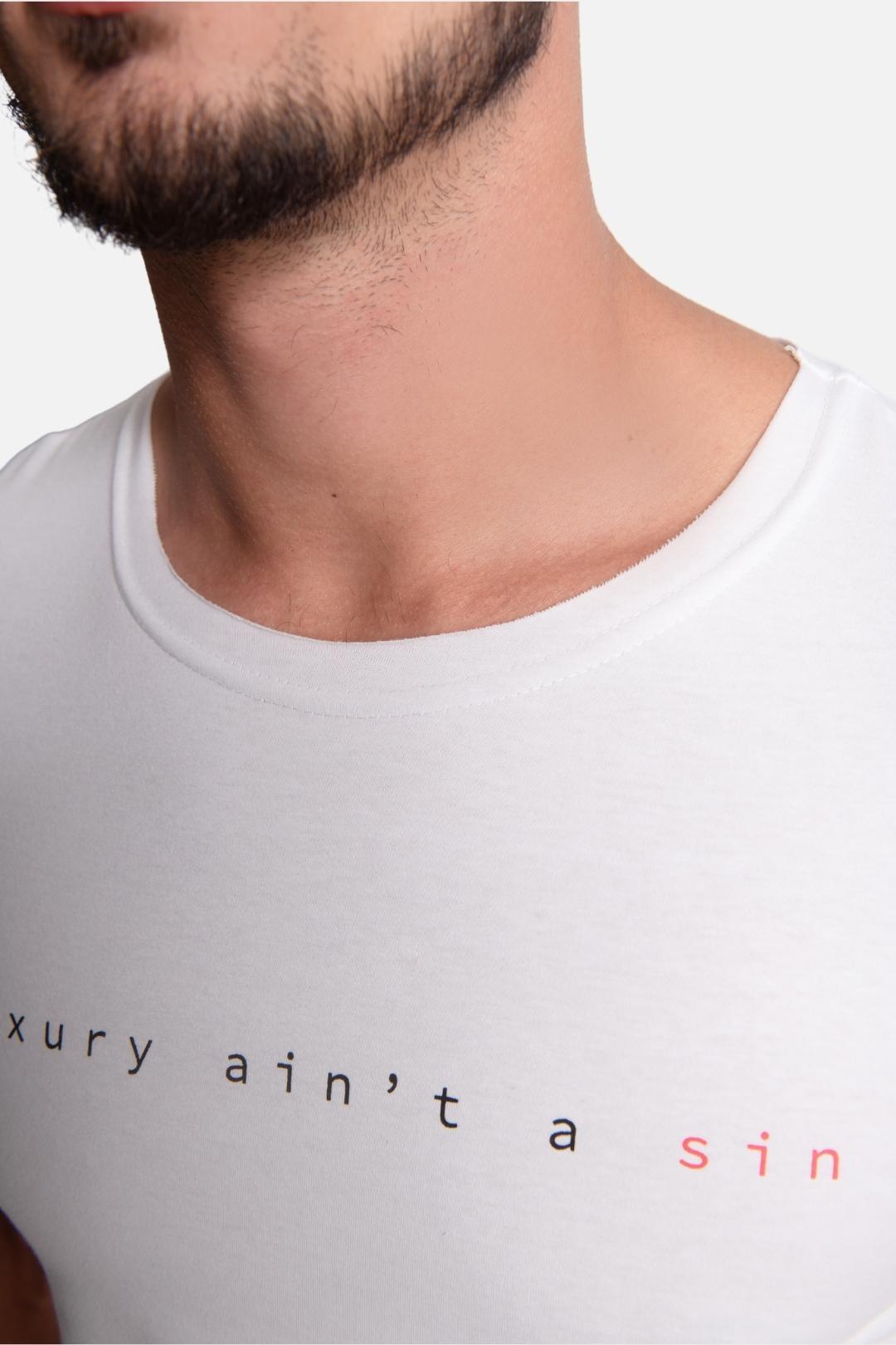 Camiseta Algodão egípcio Luxury Branca - LICS.CO