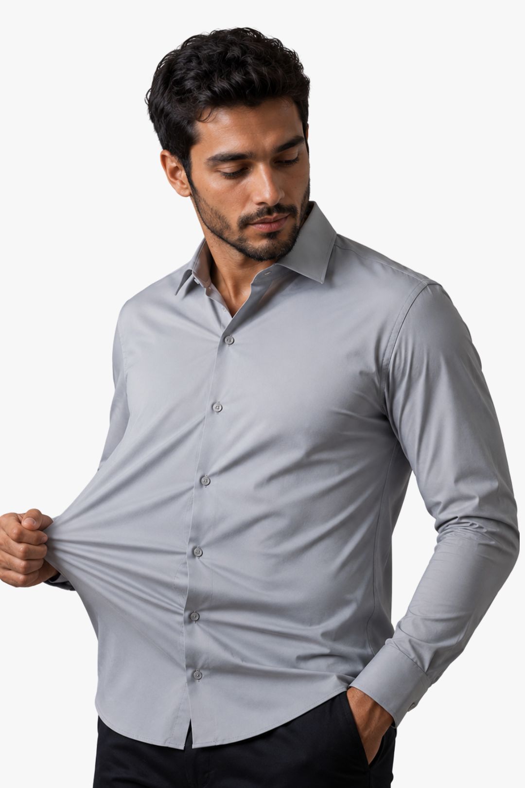 Camisa Social Tech Cinza