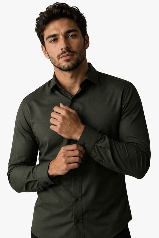 Camisa Social Tech Verde