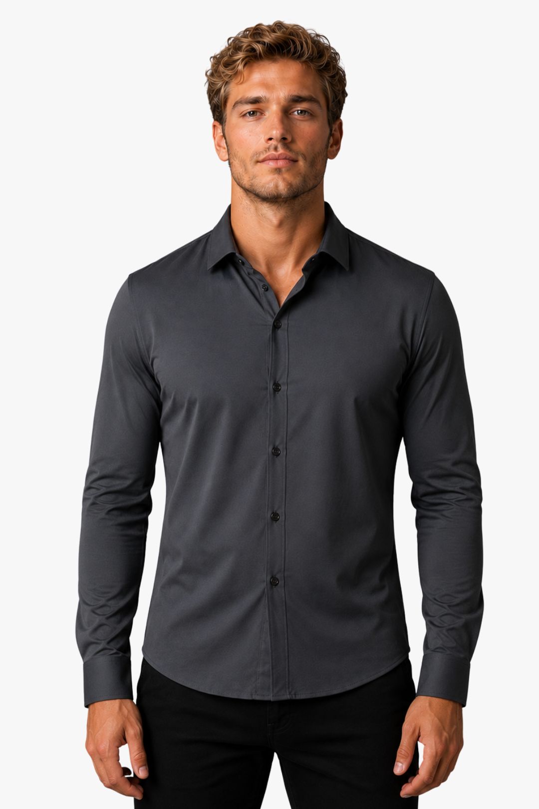 Camisa Social Tech Chumbo