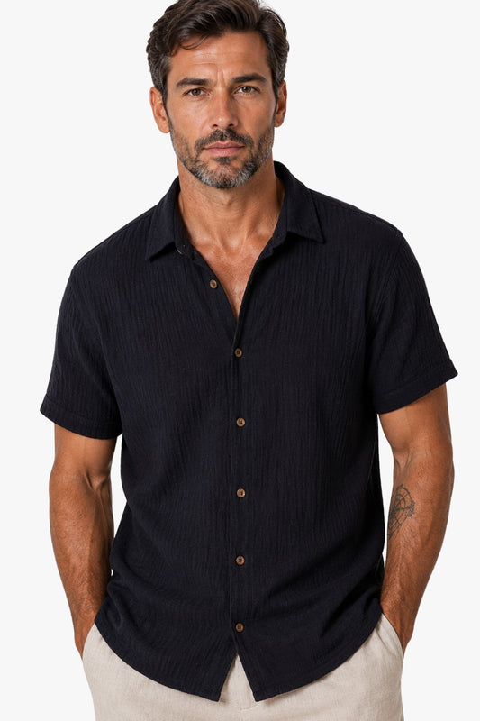 Camisa Élégance Preta