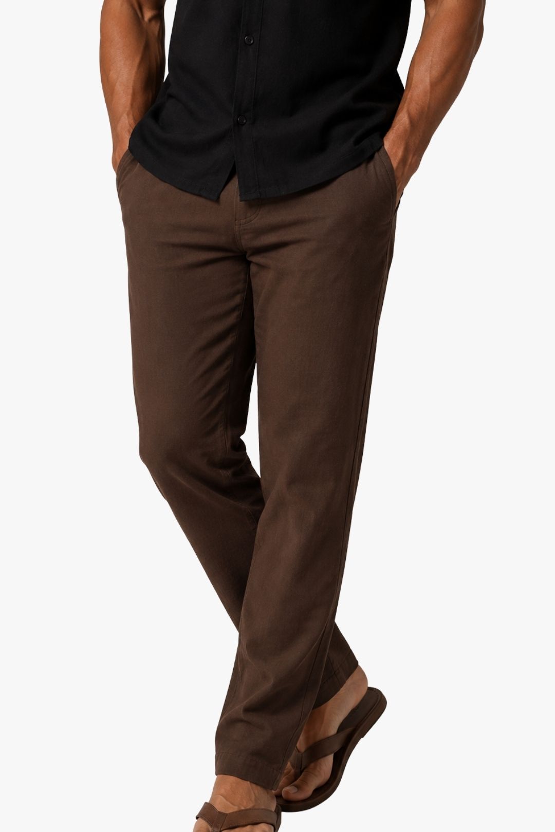 Calça em Linho Chocolate