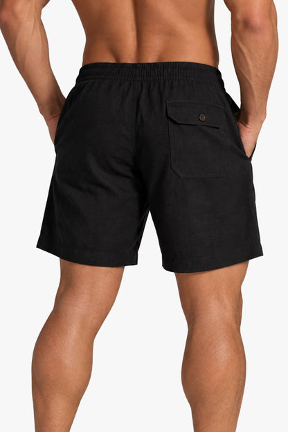 Short em Linho Preto