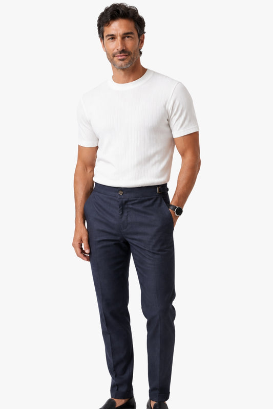 Calça Alfaiataria com Regulagem Aço