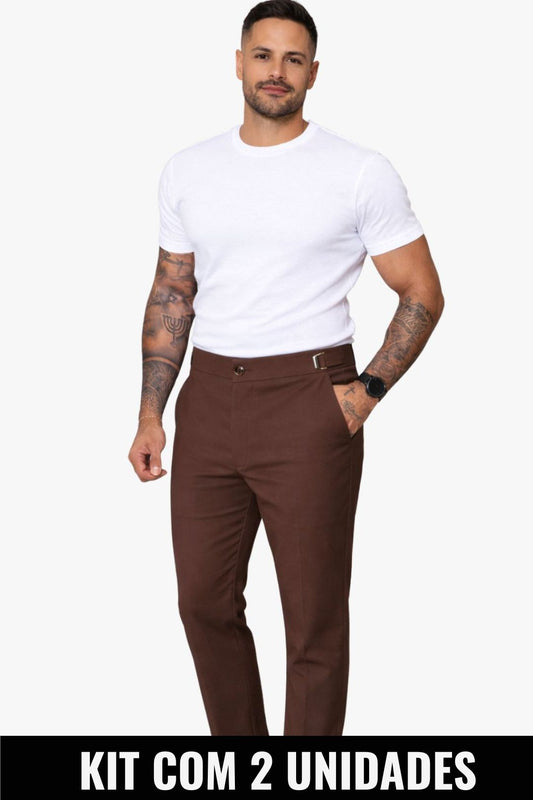 Kit 2 Unidades da Calça Alfaiataria com Regulagem