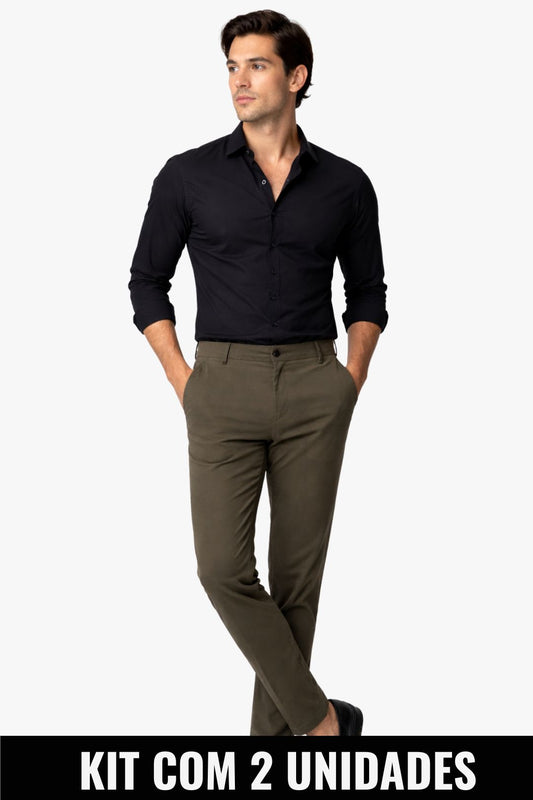 Kit Com 2 Unidades da Calça Alfaiataria