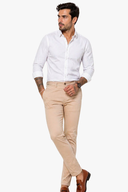 Calça Essential Creme com detalhe lateral