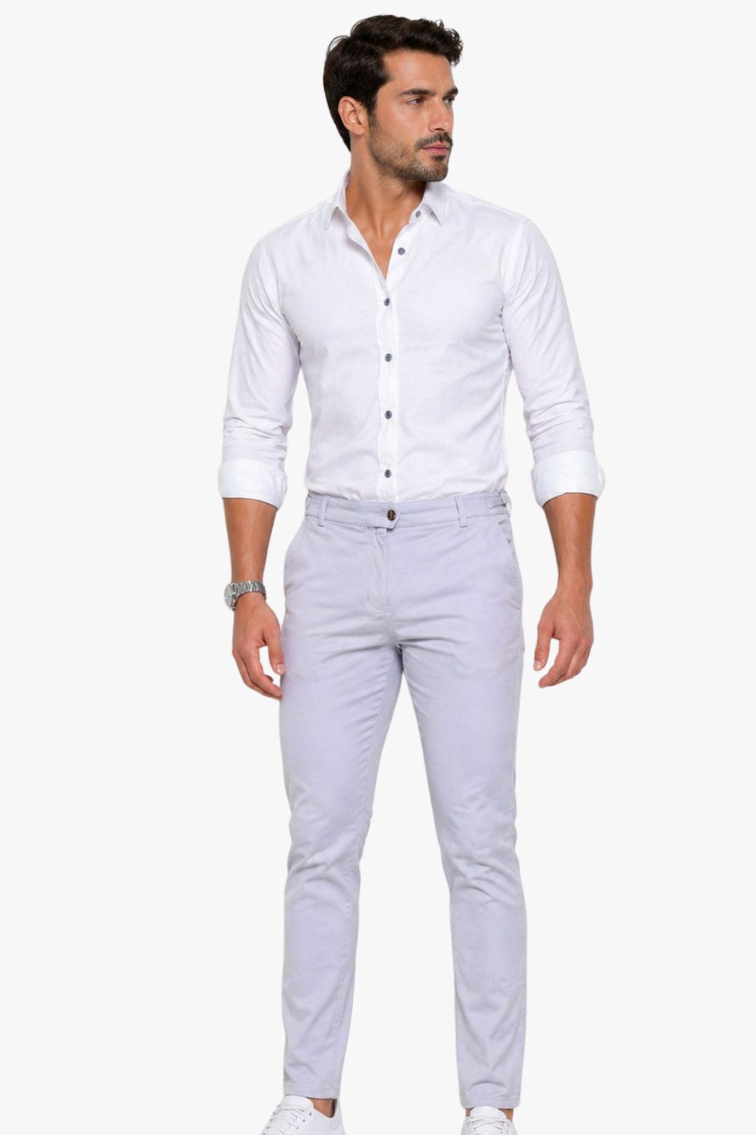 Calça Essential Gelo com detalhe lateral