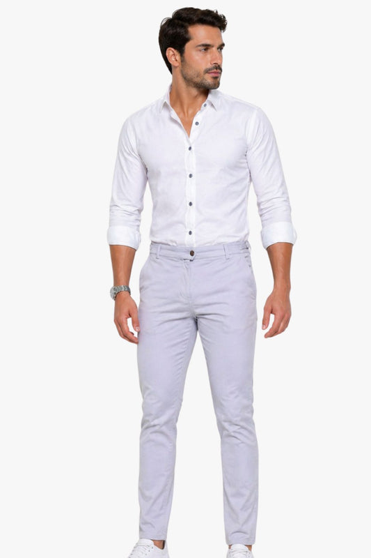 Calça Essential Gelo com detalhe lateral