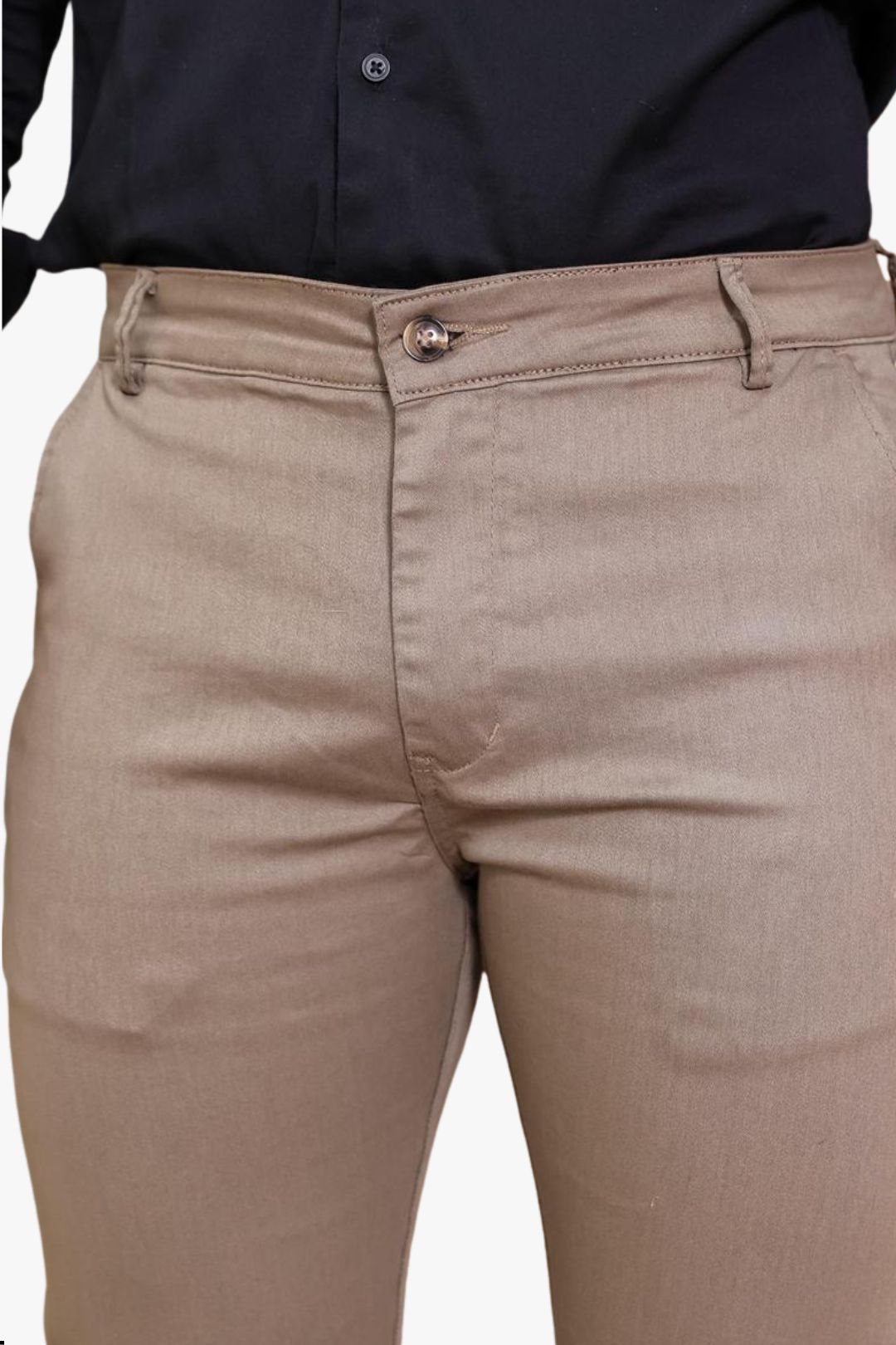 Calça Essential Bronze com botão padrão