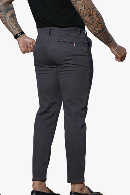 Calça Texturizada CInza + Polo texturizada com Zíper