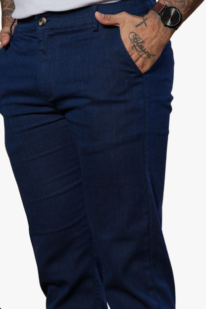 Calça Texturizada Azul