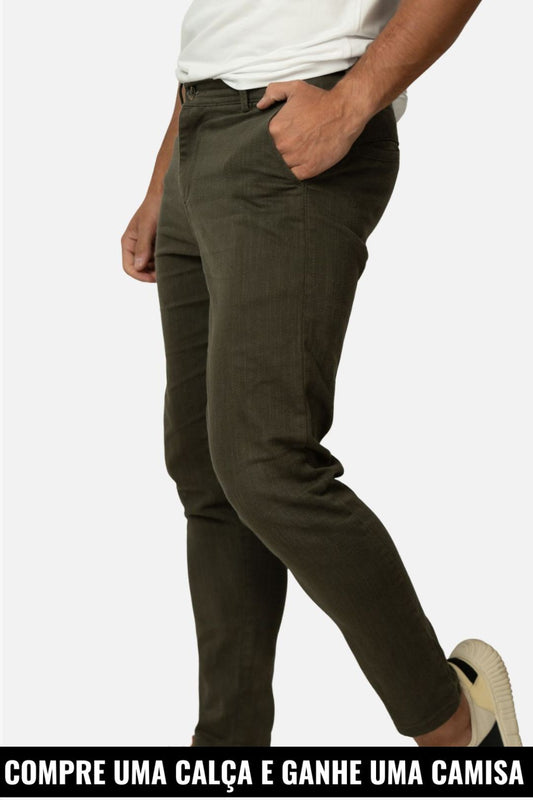 Calça Texturizada Verde