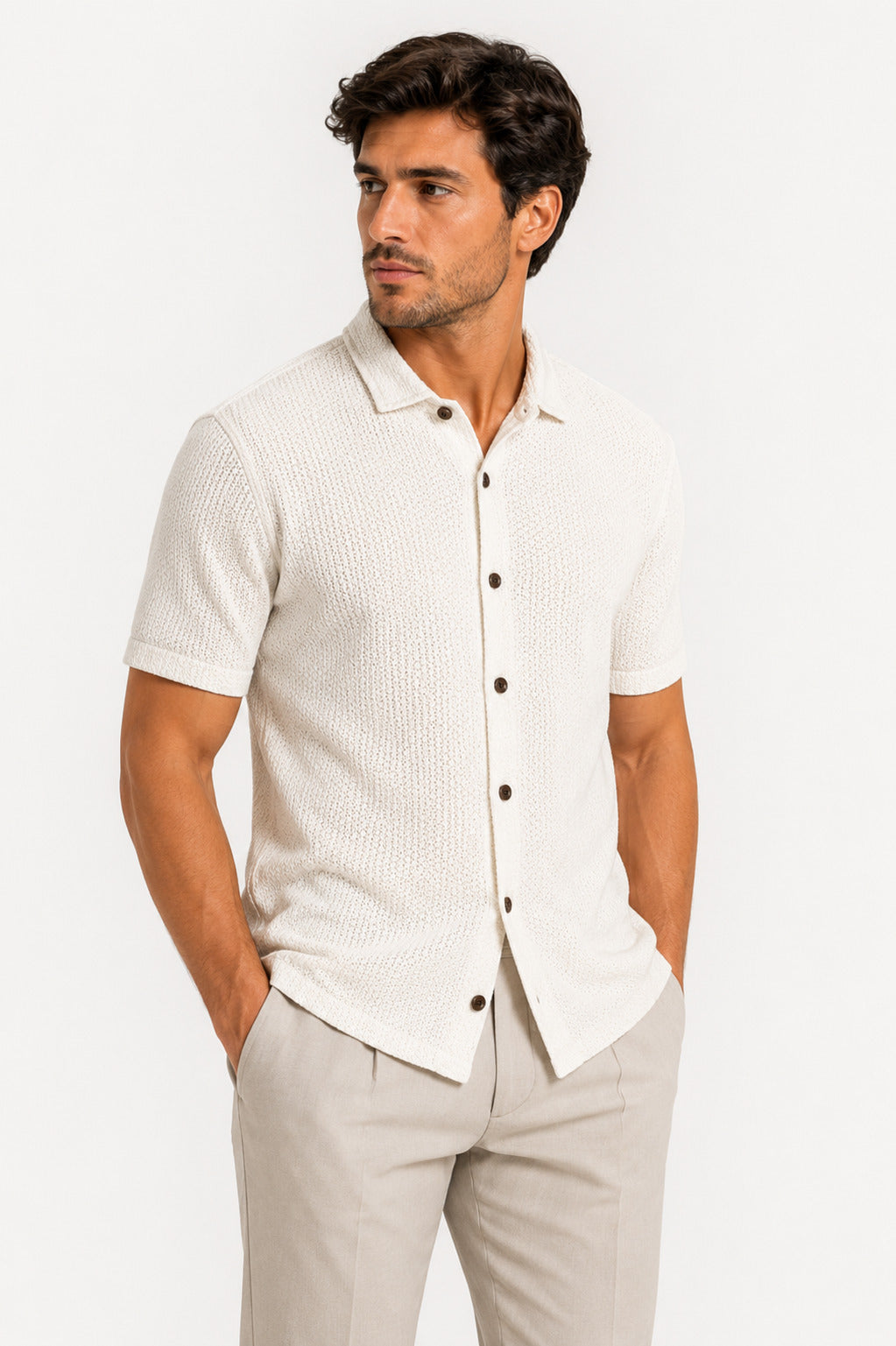 Camisa Tricot Áurea Off White
