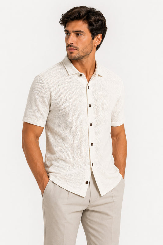 Camisa Tricot Áurea Off White