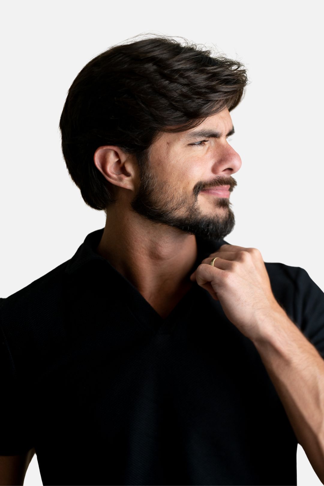 Polo Texturizada Preta