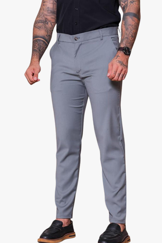 Calça Alfaiataria Cinza Mescla