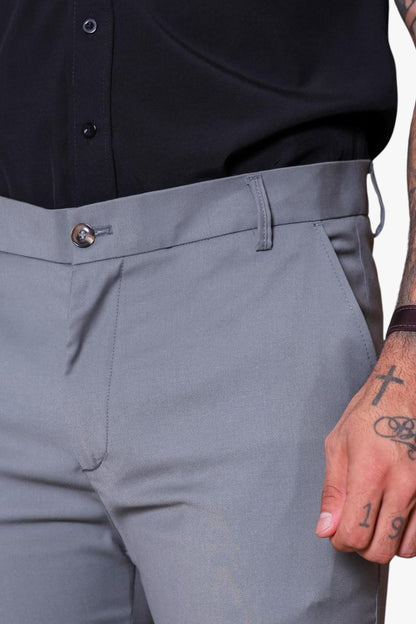 Calça Alfaiataria Cinza Mescla